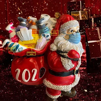 

2020 Network Popular Christmas Resin Stereo Mask Santa Claus Pendant Christmas Ornament Pendant Christmas Tree Toy Accessories