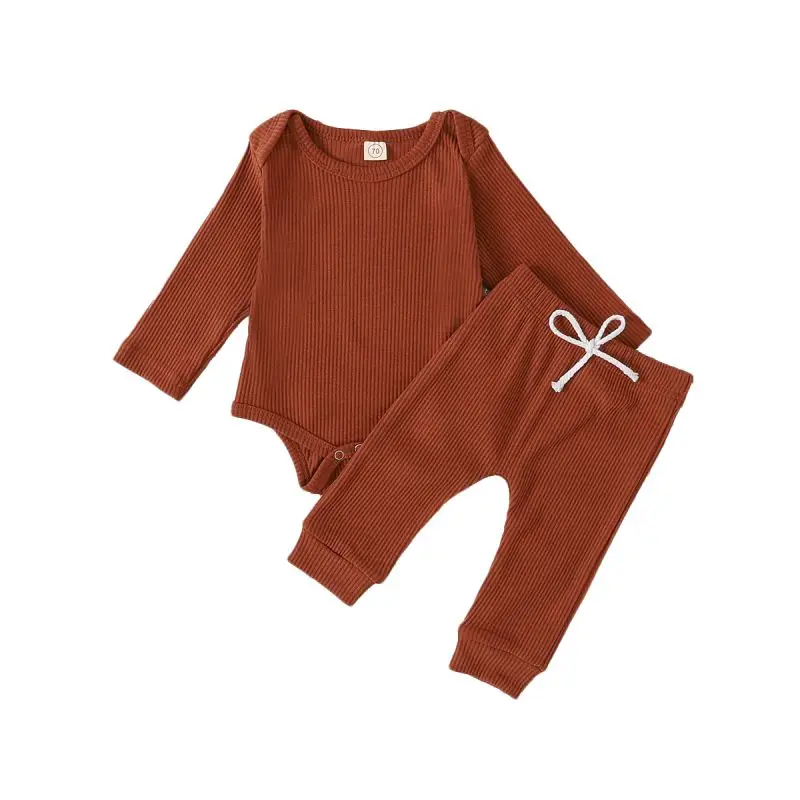 

Newborn Autumn Boys Girls Baby Clothes Hanging Rompers Jumpsuit Climbing Bottoming Clothing Pants Kids 2PCS Set