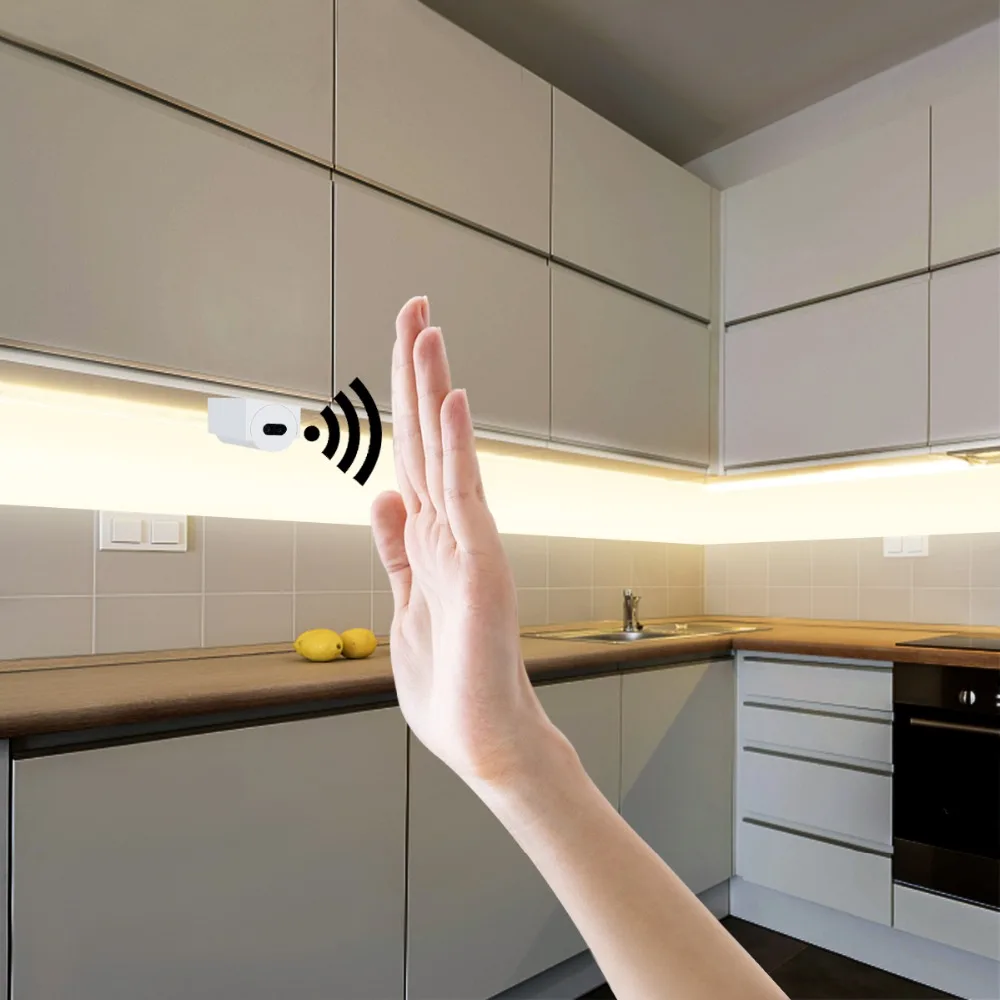 

Hand Sweep Smart Switch LED Cabinet lights Hand Motion Sensor LED Strip 1M 2M 3M 4M 5M Kitchen Bedroom Decoration Night lamp
