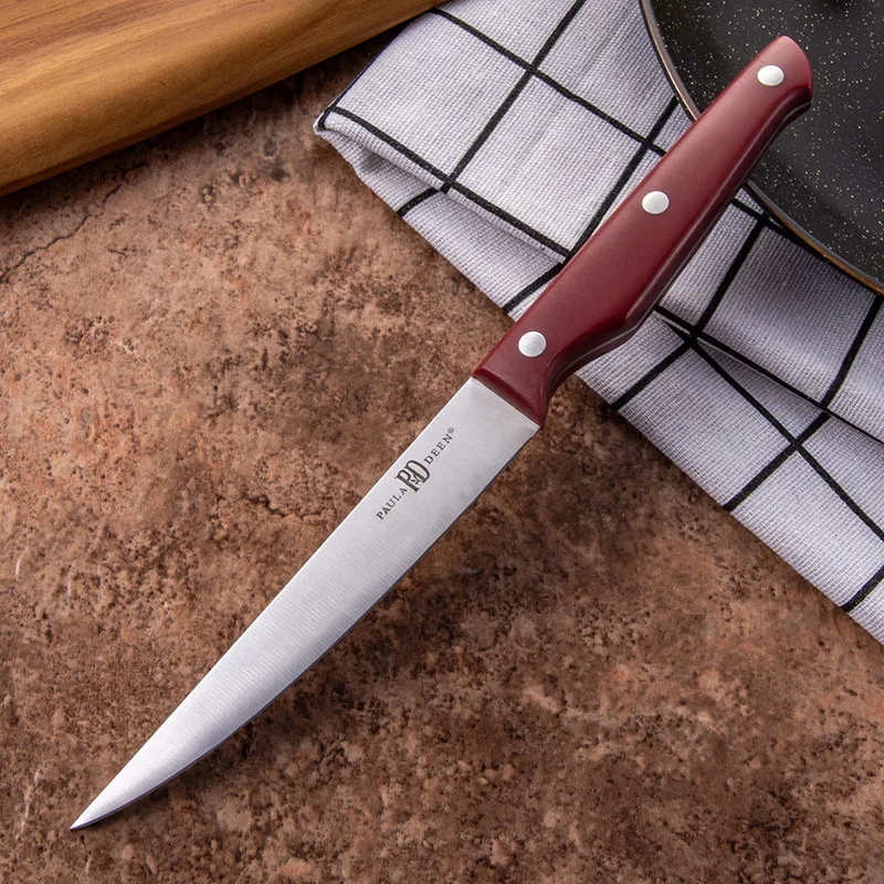 

SHUOJI Germany Stainless Steel Steak Knives 5 inch 3Cr13mov Sharp Blade Utility Knife Kitchen Chef Vegetable Fruit Knives