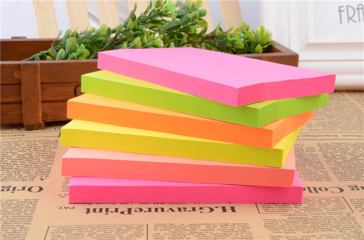 New Style Creative Color Notebook Japanese Korean Sticky Notes Removable Self-stick Notes Left Note Paper Manufacturers Wholesal