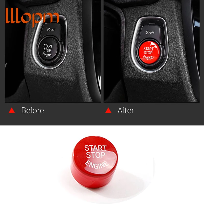 

1pcs Car Styling Car Engine Start Stop Engine Button Paste Switch Cover For BMWS X5 E70 X6 E71 3Series E90 E91 Car Accessories