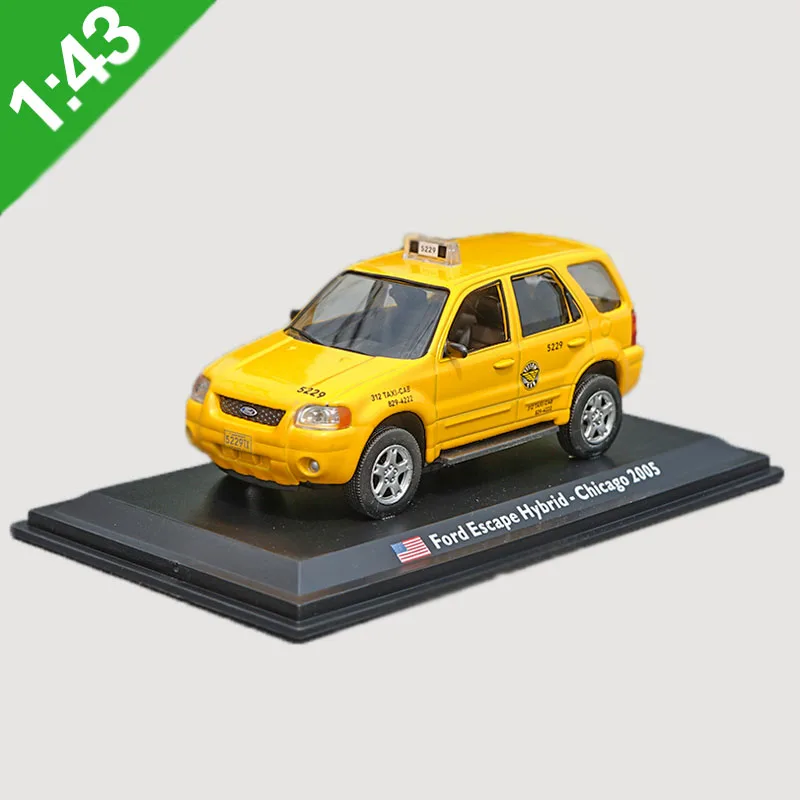 1/43 Scale New paragraph classic alloy car ESCAPE HYBRID CHICAGO taxi static simulation model children gift show collection | Игрушки и