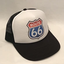 США шоссе Route 66 Кепка водителя грузовика сетки стиль Snapback Кепка