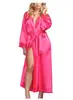 Fashion Loose Soft Comfortable Night Robe Women Belt Bathrobe Women's Sleep Sexy Sleepwear Shift 2017 Select 3 Color ► Photo 2/6