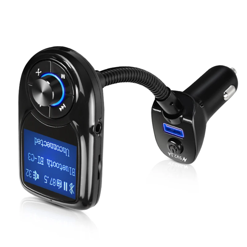 Свободный Ручной ЖК-экран Автомобильный Bluetooth MP3-плеер двойной usb зарядка fm-передатчик BT-C3