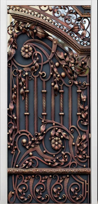 3D наклейка на дверь, наклейка на дверь, настенная наклейка, обои, плакат, самоклеющиеся ПВХ, съемный, водонепроницаемый, наклейка на дверь, домашний декор - Цвет: Шоколад