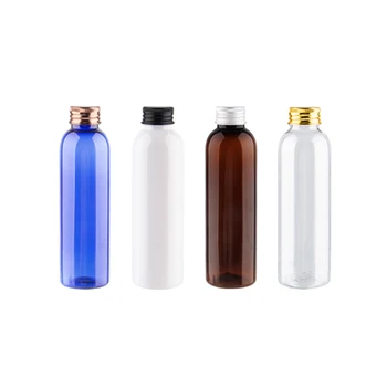 comprar Recipiente Recarregável Do Toner Do Champô Do Tampão 150ml X 25 Garrafa Plástica Vazia Com Bronze De Prata Do Ouro E Tampa Superior De Alumínio Preta Do Parafuso