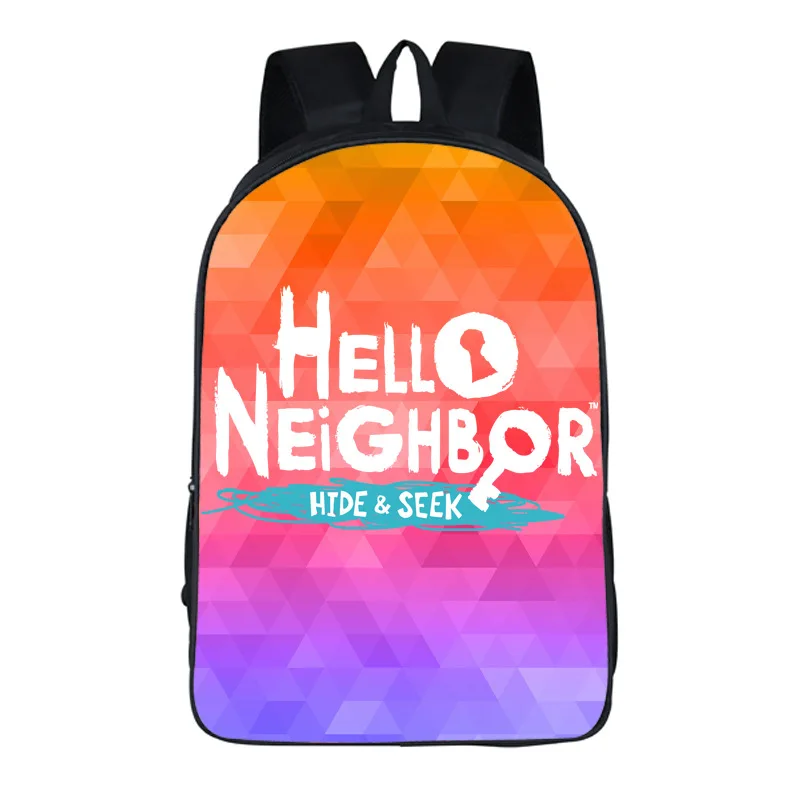 Детский плюшевый рюкзак Hello neighier, школьный рюкзак, школьный подарок, модный Mochila - Цвет: Синий