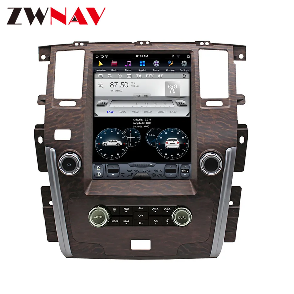 12.1" Android 9 64+4G Tesla With DSP Carplay Car Multimedia Player Stereo For NISSAN PATROL 2010+ Auto Radio GPS Navigation