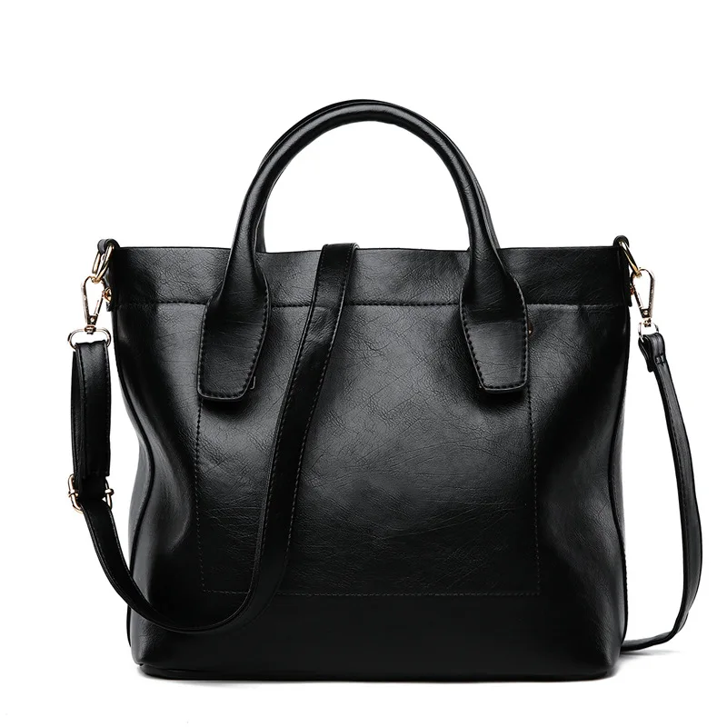 

Korean-style Versatile 2018 Spring New Style Fashion Simple Versatile Soft Leather Large Capacity Shoulder Hand Tote Bag
