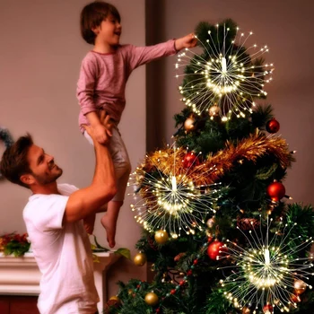 

LED Firework Light Explosion Light Dandelion Light LED String Christmas Day Decoration Hanging Light Ambient Light USB battery