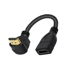 Ligne d'extension mâle à femelle, coude à 90 degrés, compatible HDMI 