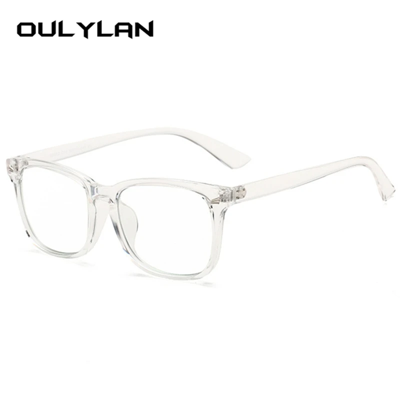 Oulylan-gafas transparentes para hombre y mujer, anteojos con montura de  luz azul, para ordenador, montura óptica transparente para Miopía