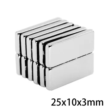 

5/10/20/50/100PCS 25X10X3 Square Super Strong Magnetic Magnets 25mmX10mm Permanent Neodymium 25x10x3mm Block Magnet 25*10*3