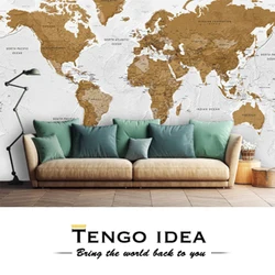 3D Mural World Map Theme Custom Mural Porch Sofa Background Wallpaper Living Room Bedroom Wallpaper