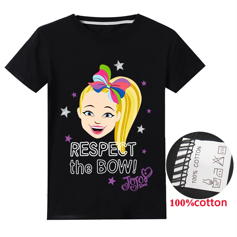 Новая футболка для девочек JOJO Siwa Детская с короткими рукавами мягкая хлопковая