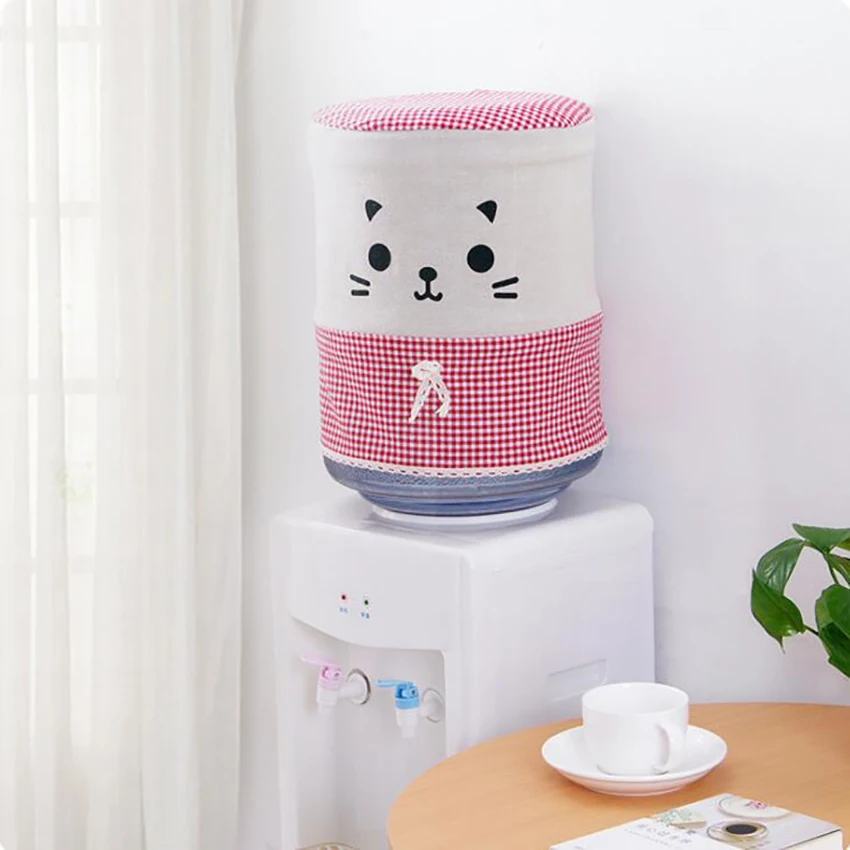 Cute Cartoon Water Dispenser Barrel Covers Durable Dust Proof Fabric