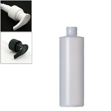 250 мл пустая пластиковая мягкая бутылка, HDPE цилиндр круглый с черным/белым замком насосы