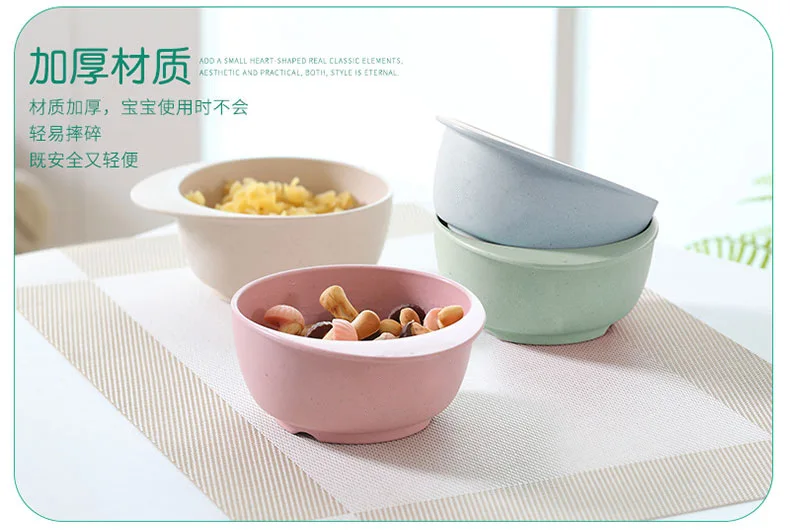 Bamboo Fabric Environmentally Friendly Children Rice Bowl Kids Health Solid Food Bowl Creative Baby Nursery Eating Bowl Customiz