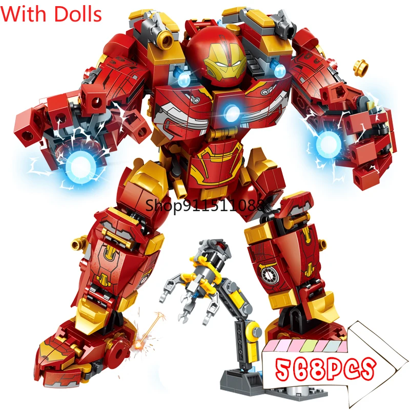 IRON Hulkbuster War Machine Building Blocks Avenger Infinity Superheroes Children Kids Boys Toys Gifts DIY Super Heroes | Игрушки и