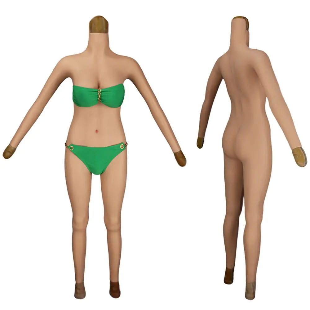 Transgender Transvestite Silicone Gel Boobs Female Male Crossdresser Full Body suit Panties Men Fake Breast Vagina Bodysuit |