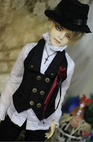 1/4 1/3 масштаб BJD кукольная одежда джазовый костюм жилет+ брюки+ рубашка+ шляпа для BJD/SD аксессуары MSD ID72 uncle. Без куклы, обуви, парика