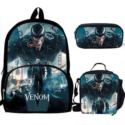 H9232 Venom, школьная сумка, набор, Череп, школьный рюкзак, мужской, Подростковый, для мальчиков, рюкзак, Детская сумка через плечо, Mochila Escolar - Цвет: H9232
