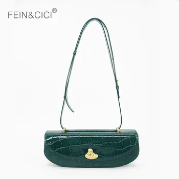 

Women vintage animal print alligator crocodile leather Underarm bag luxury summer flap shoulder bag designer tote handbag purse