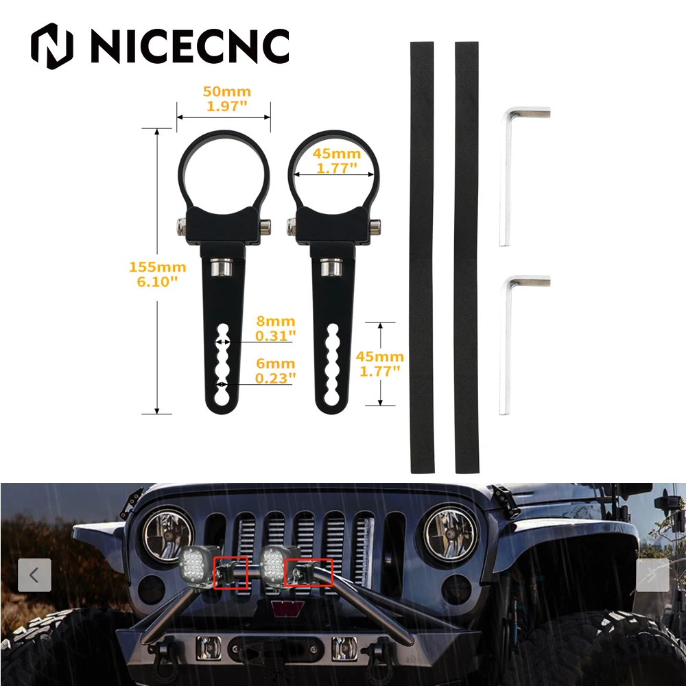 4/o - Finance Auxbea Light Bar Ounting Bracket Kit 1.25 Inch Bull Bar Roll Cage Claps Ount - Foto 3