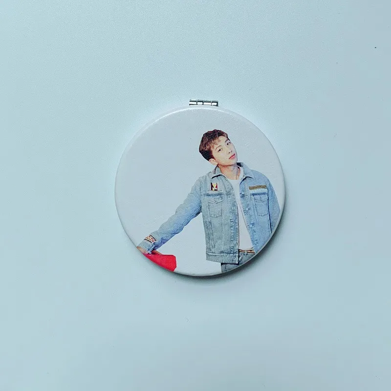 Bangtan мальчики ПУ мальчик с Luv фото Двустороннее Зеркало макияж зеркала Jimin JIN SUGA J-HOPE Rap Monster любовь себя LJJ795 - Цвет: RAP MONSTER