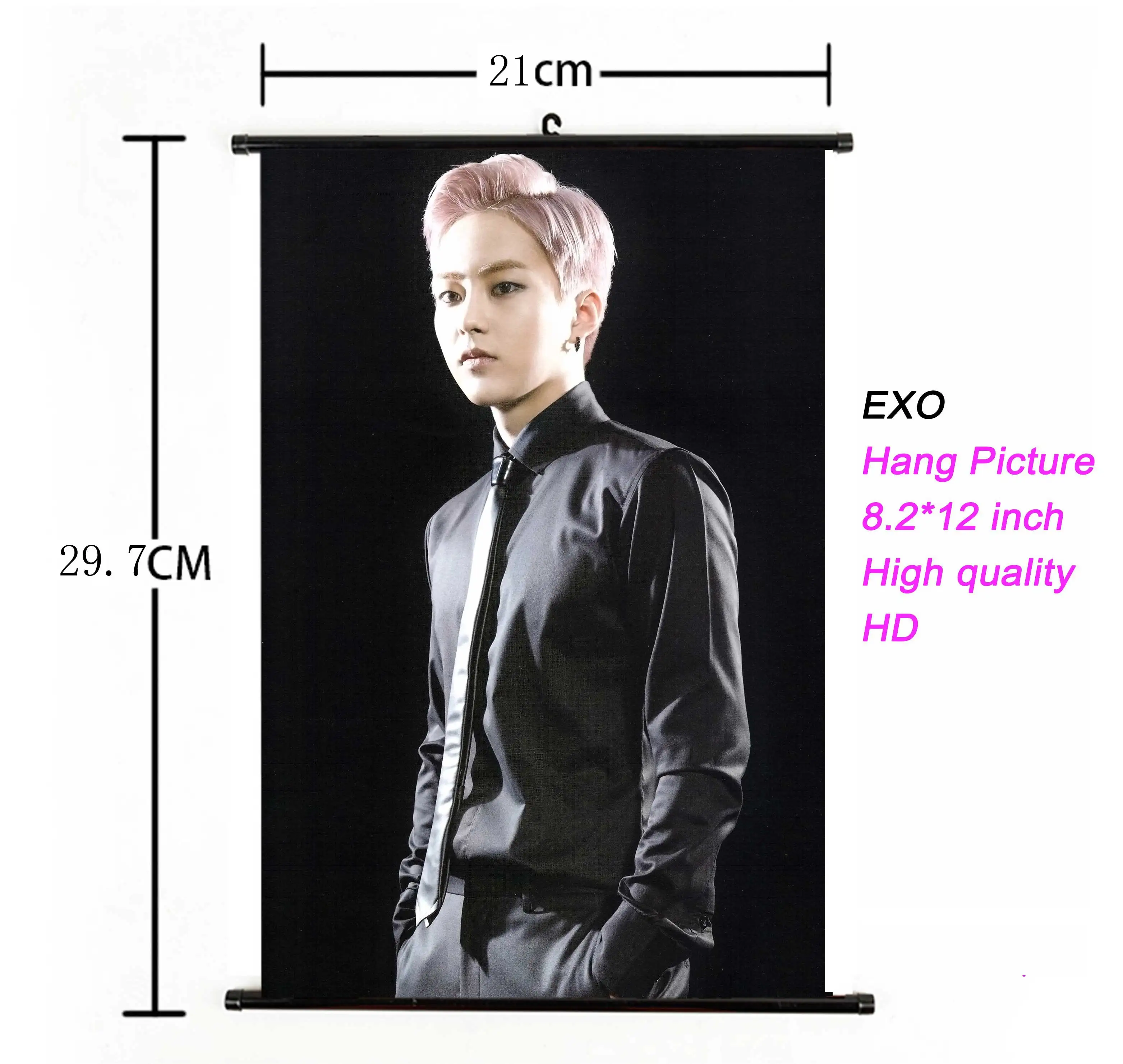 K-pop EXO альбом Висячие картины фото плакат ткань 21*30 см Высокое качество Kpop EXO Висячие Плакаты для поклонников Подарочная коллекция