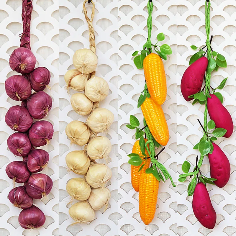 Artificial Fruit Vegetables Foam Fake Chili Pepper For Kitchen Garden Home Wall Decor