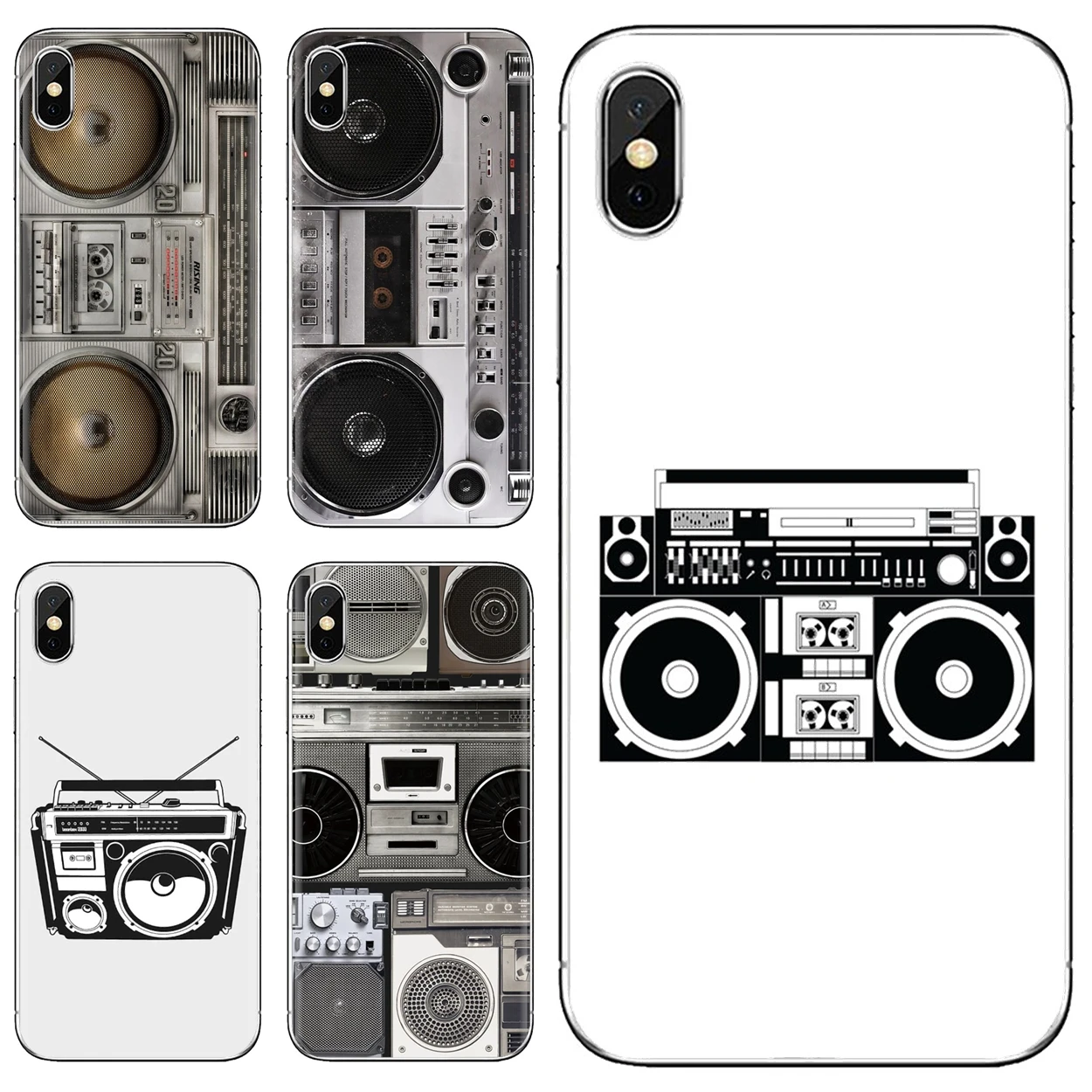 Винтаж 80s Бумбокс Ghettoblaster силиконовый чехол из ТПУ для Samsung Galaxy A10 A30 A40 A50 A60 A70 a12 a31 a41