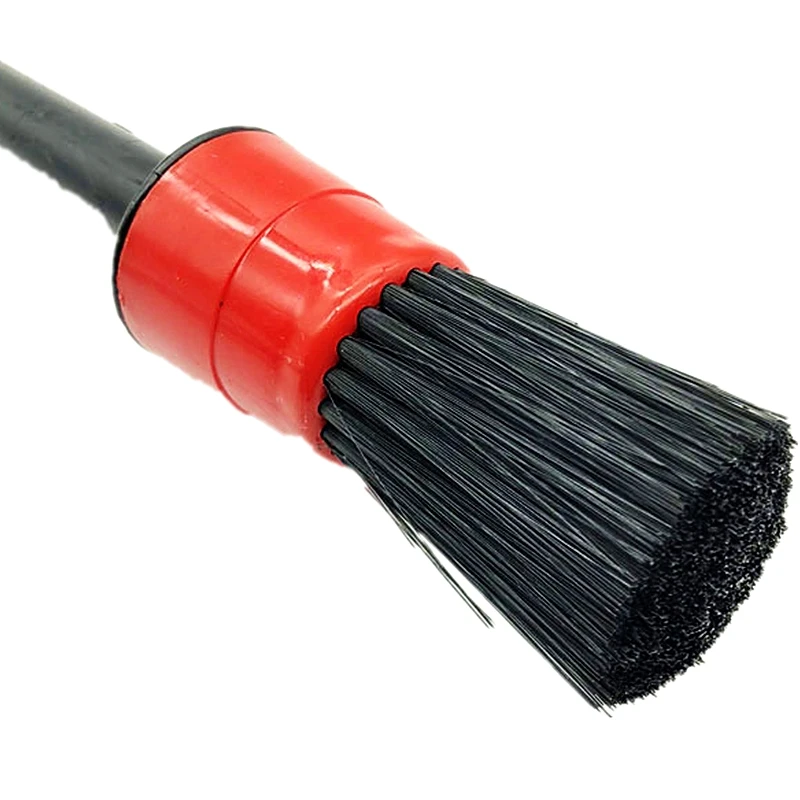 5 Pcs Car Detailing Cleaning Tool Natural Boar Hair Brushes For Car Interior Gap Rims Dashboard Wheel Air Vent Trim