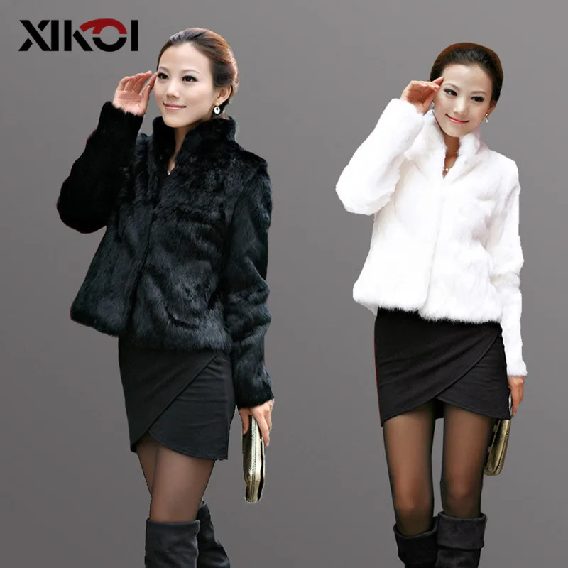 XIKOI повседневное меховое пальто из искусственного меха Женское пальто из искусственного меха женское короткое пальто зимняя одежда Вечерние пальто из черного меха