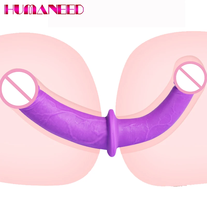 Thick Double Penetration Wearable Dildo Strapon For Lesbian Couples Long Two Headed Ended Penis Anal Masturbation Women To Men