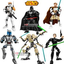 Estrela guerra buildable ação figura bloco de construção tijolo brinquedo kylo ren chewbacca darth vader rey jango fett stormtrooper