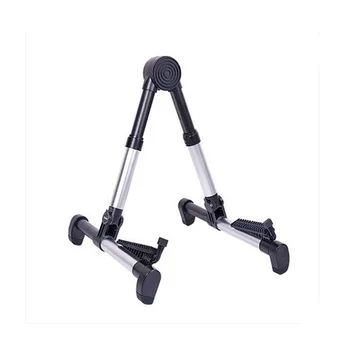 

Practical guitar frame metal foldable portable vertical type adjustable travel instrument support universal