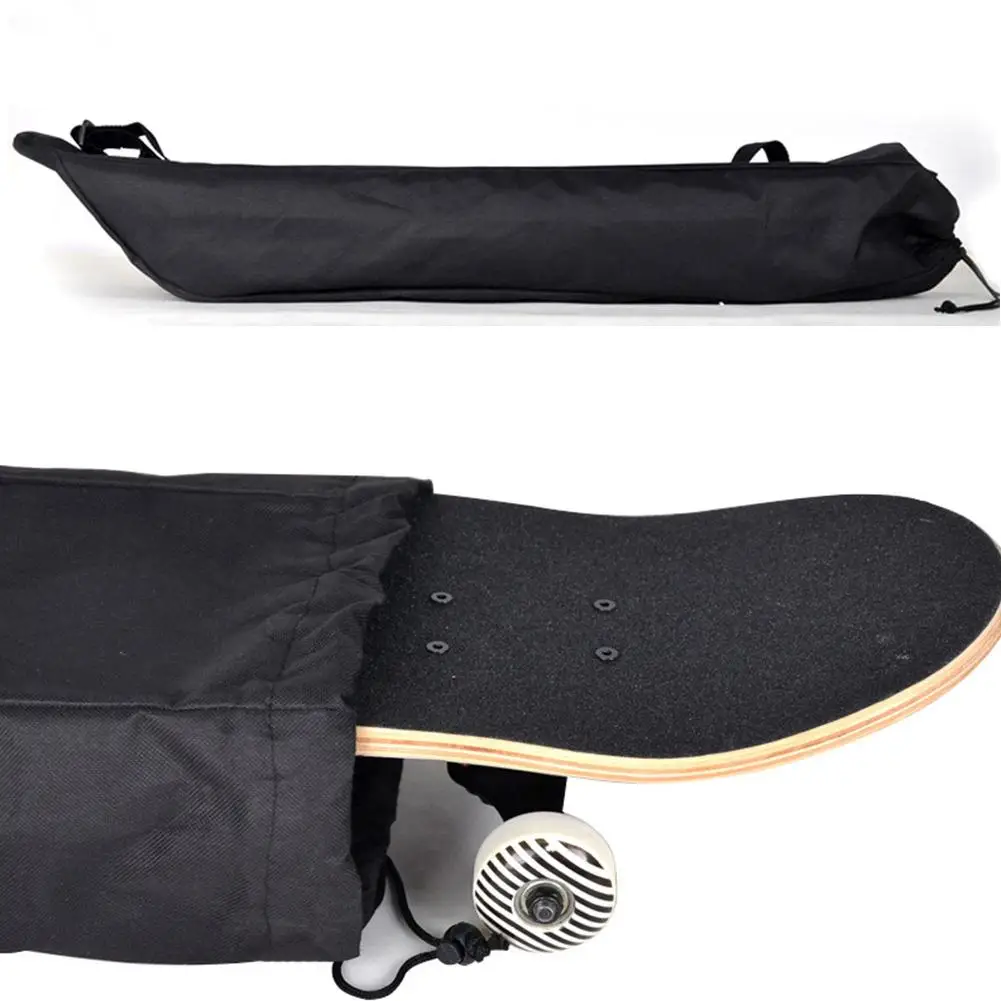 Skateboard Bag Skateboard Storage Bag Skateboard One Shoulder Bag 50D Oxford Cloth Sport Skateboard Storage Bag One Shoulder Carry Case Black 86x28.5cm