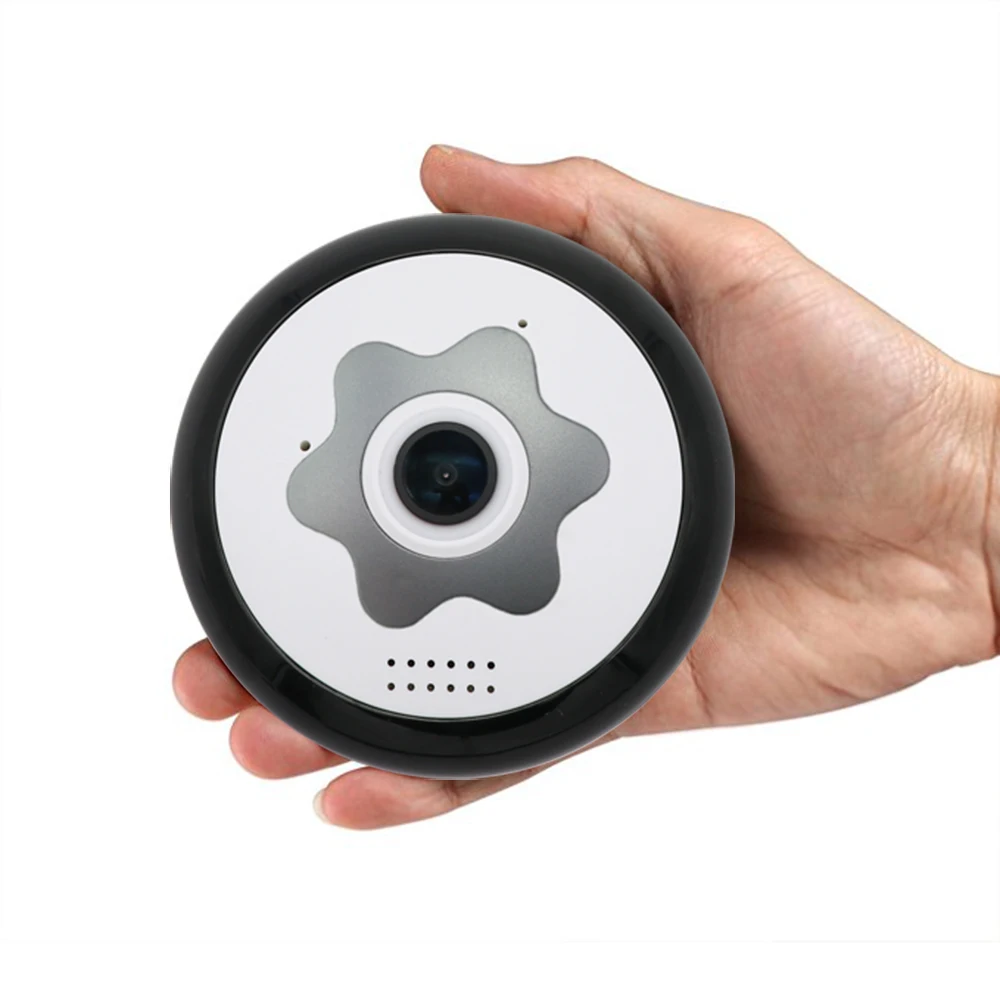 Kruiqi 3D VR WIFI Camera 360 Degree Panoramic IP Camera 960P 1.3MP FIsheye WIreless Wi-fi Smart Camera SD Card Slot IR 10M
