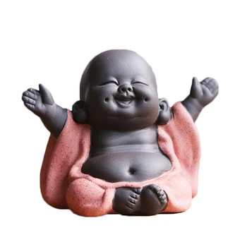 

N Tea Favor Happy Maitreya Buddha Tea Pet Teahouse Ceramic Ornaments Home Decor Succulents Decoration 4 styles to choose from