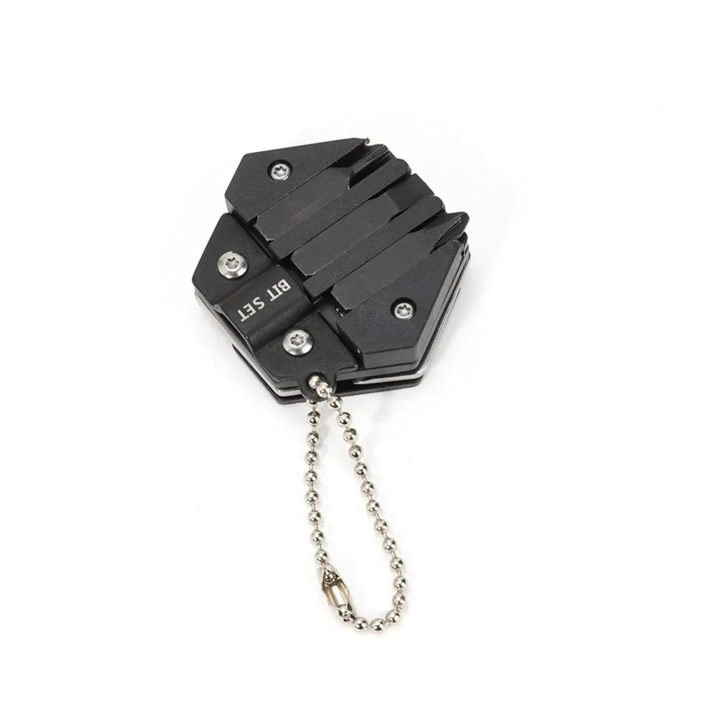 Multifunctional Portable Folding Stainless Steel Screwdriver Bit Rope Cutter Bottle Opener Ruler Outdoor Repair Tool Accessories