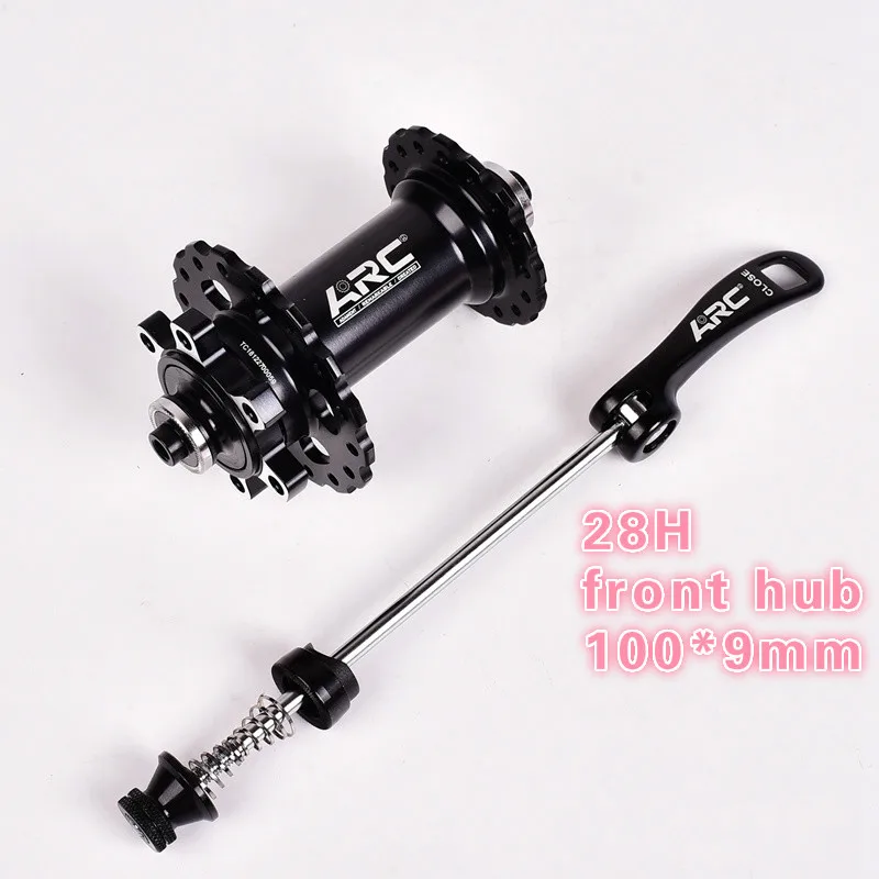 Black 100x9MM 28H Велосипедные втулки герметичный подшипник MTB горный велосипед концентратор Quick Release комплект велосипед концентратор 28/32/36 отверстиями дисковый тормоз квт. шпиндель с 4 подшипниками 4 собачки - Цвет: Black 100x9MM 28H