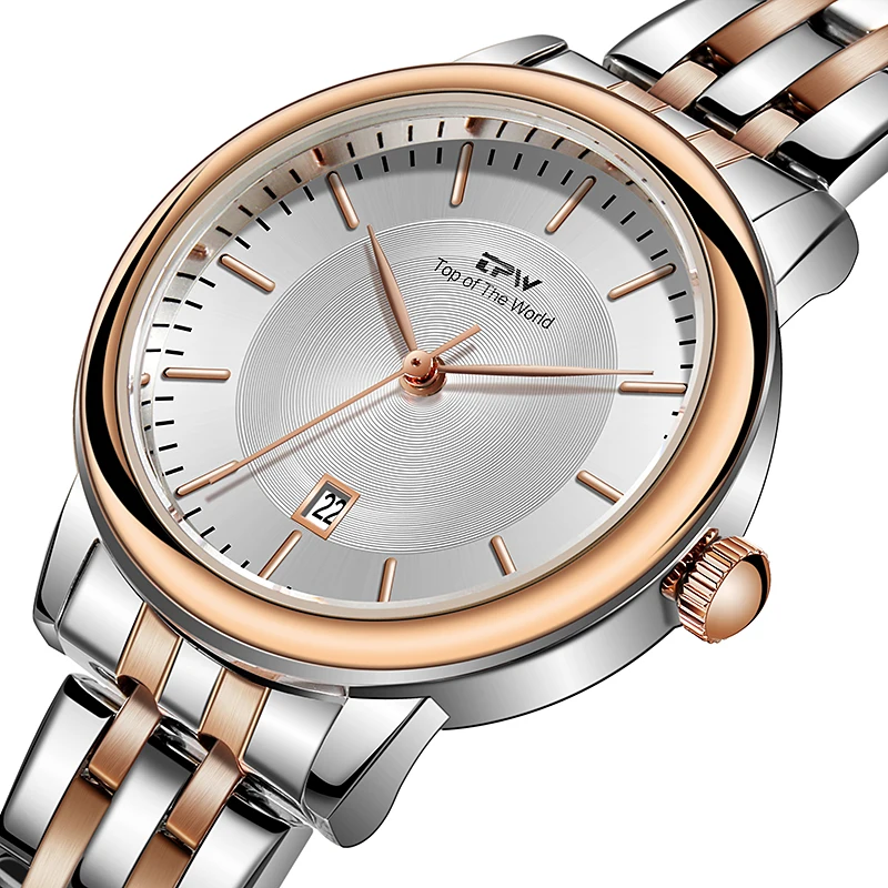 Luxury Dress Bracelet Business-Watches Rose-Gold Waterproof Calander Women Lady Elegant