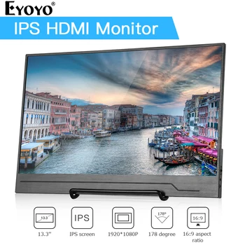 

Eyoyo EM13G Portable Monitor 13.3” LED USB Type C HdMI gaming monitor ips 1080p FHD display for PS4 Laptop Phone Xbox Switch Pc