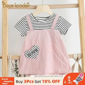 

Bear Leader Toddle Baby Dress New Summer Babies Princess Dresses Girls Striped Dress Toddle Baby Vestidos Children Clothing Suit