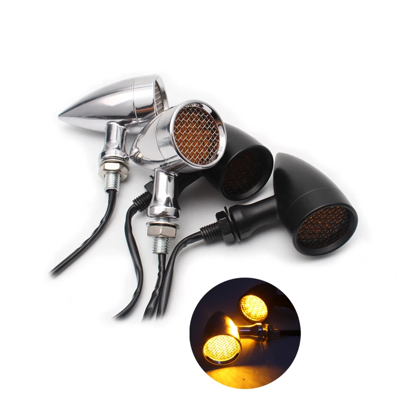 Black Bullet Metal LED Brake Blinker Light Turn Signal Light For Harley Chopper Black Bullet Metal LED Brake Blinker Light Turn Signal Light For Harley Chopper