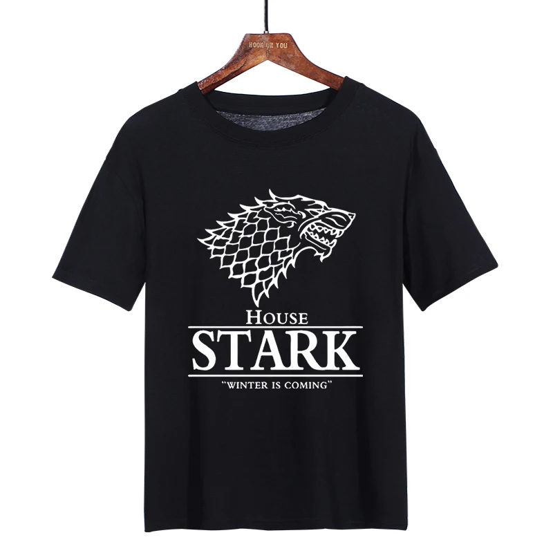 Новинка, Мужская футболка Stark, топы Winter Is Comming, Мужская футболка, Игра престолов, мужские футболки, повседневная мужская футболка, топ, летние футболки - Цвет: Слоновая кость