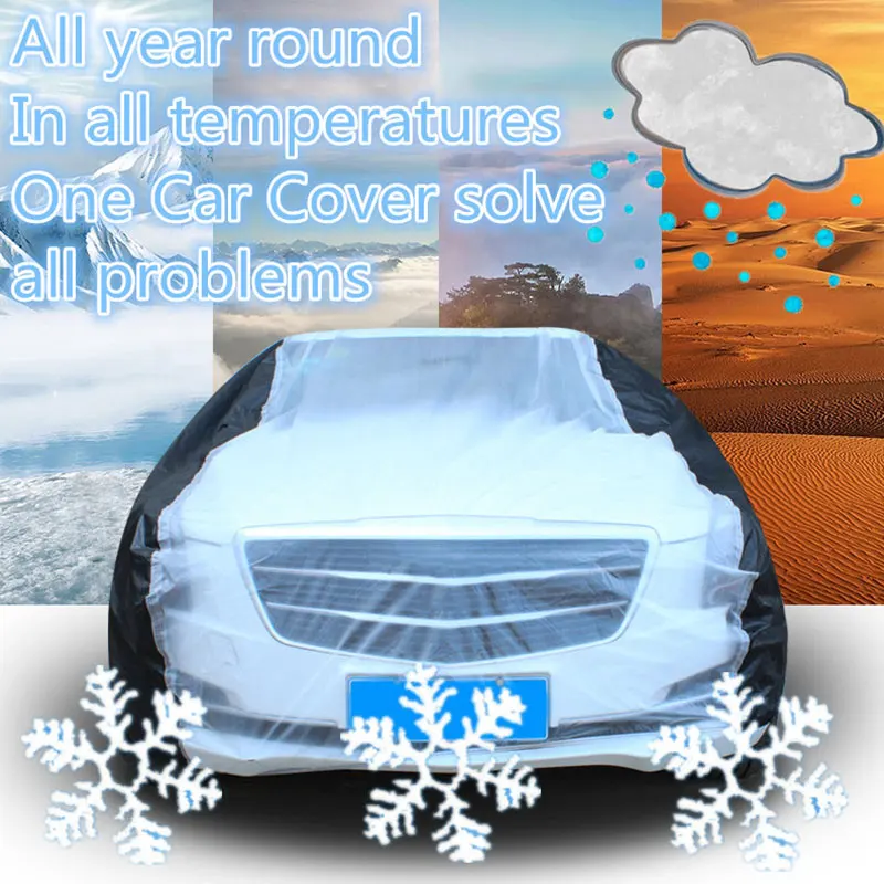 Vehemo Transparent Car Cover Protection Car Cover Snow Proof PEVA Universal Car Cover Outdoor Breathable Durable Sunshade